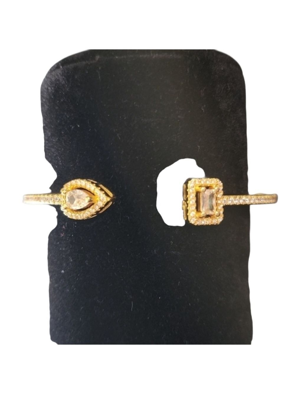 Goldtone Rhinestone Cuff Bracelet